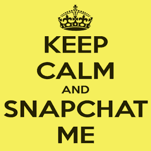 Snapchat keep calm