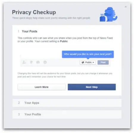 facebook privacy checkup