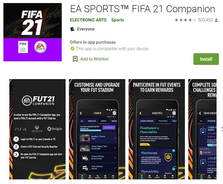 FUT Web App Companion App