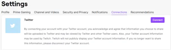 Twitch Twitter Connections
