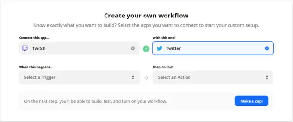 Twitch Twitter Zapier