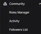 Twitch Dashboard Community Options