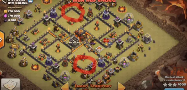 Clash of Clans Defend Against Attackers
